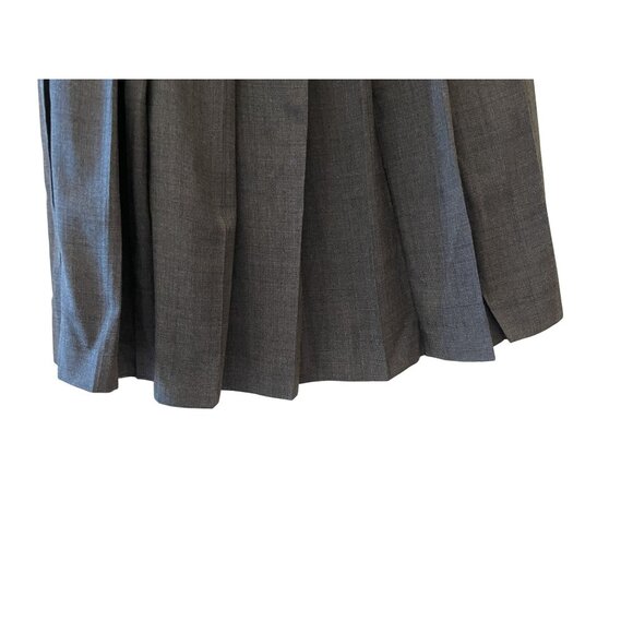 Miu Miu Womens Gray Pleated Mini Skirt With Elastic Waistband - Picture 8 of 16
